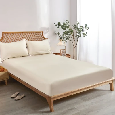 Gambar Informa 160x200 cm Set 5 Pcs Seprai Queen Bamboo - Krem