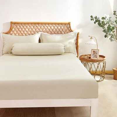 Gambar Informa 160x200 cm Set 5 Pcs Seprai Queen Bamboo - Krem