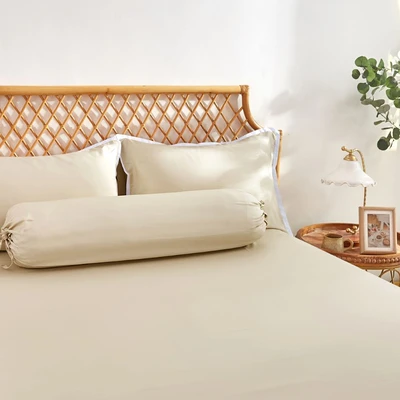 Gambar Informa 160x200 cm Set 5 Pcs Seprai Queen Bamboo - Krem