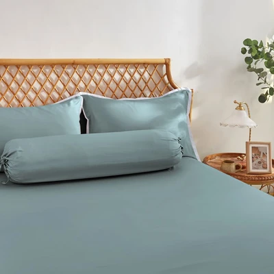 Gambar Informa 180x200 cm Set 5 Pcs Seprai King Bamboo - Biru Slate A