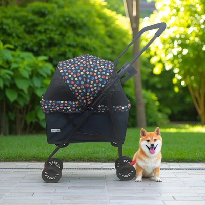 Gambar Pet Kingdom Stroller Hewan Polkadot - Hitam