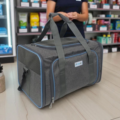 Gambar Pet Kingdom Tas Hewan Peliharaan Expandable - Abu-Abu
