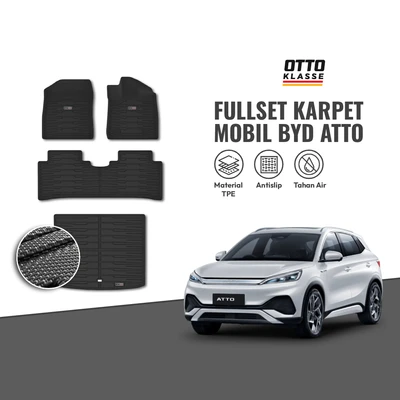 Gambar Otto Klasse Karpet Mobil Fullset BYD Atto 2024-Now TPE - Hitam