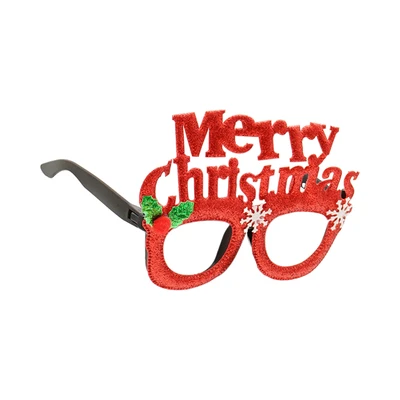 Gambar Noelle Kacamata Natal Merry Christmas - Merah