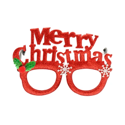 Gambar Noelle Kacamata Natal Merry Christmas - Merah