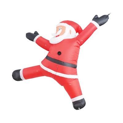 Gambar Noelle Boneka Angin Inflatable Natal Christmas Santa Climbing - Merah