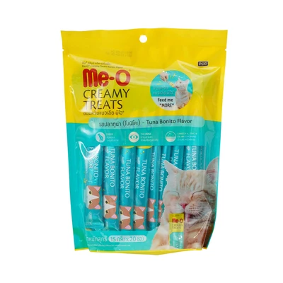 Gambar Me-o Camilan Kucing Creamy Bonito 15 grx20 pcs