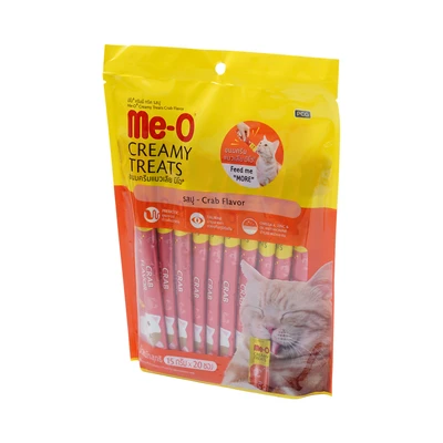 Gambar Me-O Camilan Kucing Creamy Crab 15 gr x 20 pcs