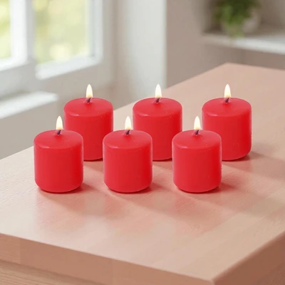 Gambar Breathe Lilin Votiven 8 Hours Set 6 pcs - Merah