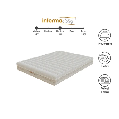 Gambar Informa Sleep 180x200x25 cm Dual Side Kasur Foam Latex - Putih