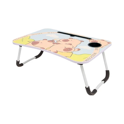 Gambar Kiddy Star Meja Lipat Anak Dengan Tempat Gelas Capybara Zw-a1060 - Mix
