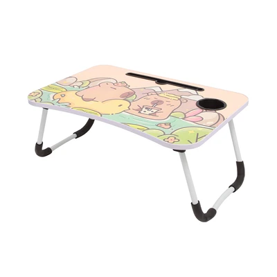 Gambar Kiddy Star Meja Lipat Anak Dengan Tempat Gelas Capybara Zw-a1084 - Mix