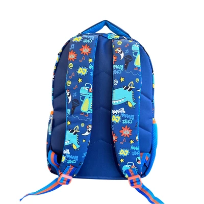 Gambar Kiddy Star Set Perlengkapan Sekolah Anak Dino Versi 1 - Biru