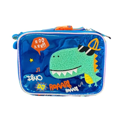 Gambar Kiddy Star Set Perlengkapan Sekolah Anak Dino Versi 1 - Biru