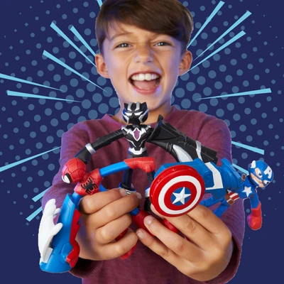 Gambar Play Doh Set Marvel Captain America Moto Slicer - Mix