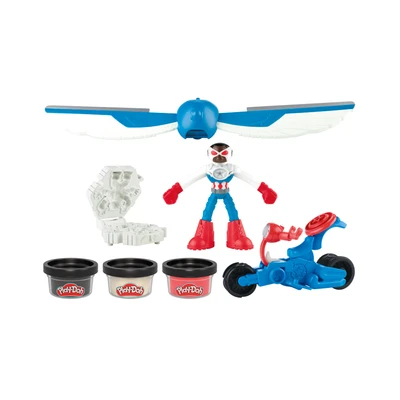 Gambar Play Doh Set Marvel Captain America Moto Slicer - Mix