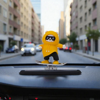 Gambar Otto Klasse Ornamen Dashboard Mobil Move Bear - Kuning