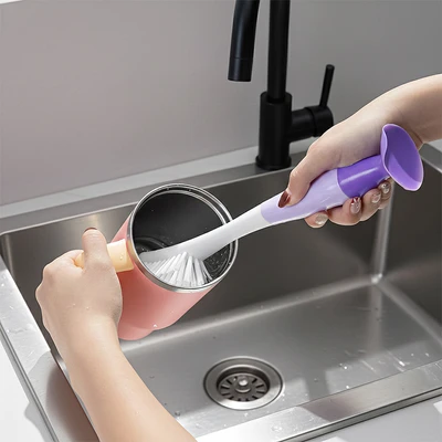 Gambar Proclean Sikat Botol Curved Dengan Suction - Ungu