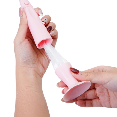 Gambar Proclean Sikat Botol Silikon Dengan Suction Base - Pink