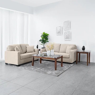Gambar Ashley Bavello-9 Set Sofa Fabric 2 & 3 Seater - Cokelat Muda