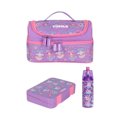 Gambar Tusslr Perlengkapan Sekolah Cat Versi 2 Set 3 Pcs - Ungu