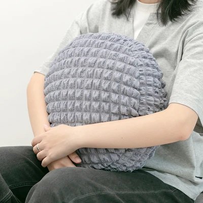 Gambar Forhom Mochi Bantal Sofa Microfiber Seer Round 38x38 cm - Abu-Abu
