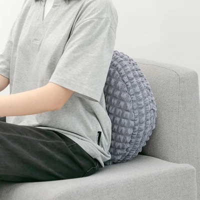 Gambar Forhom Mochi Bantal Sofa Microfiber Seer Round 38x38 cm - Abu-Abu