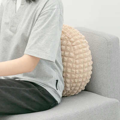 Gambar Forhom Mochi Bantal Sofa Microfiber Seer Round 38x38 cm - Krem Beige