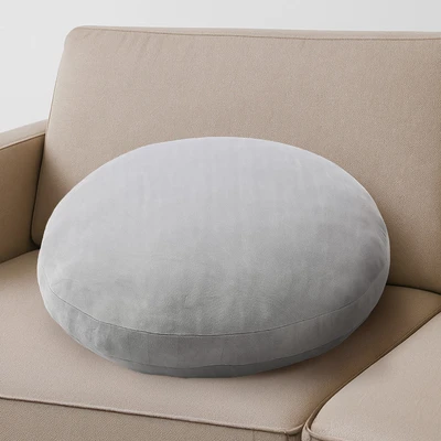 Gambar Forhom Mochi Bantal Sofa Microfiber Mallow Round 60x60 cm - Abu-Abu