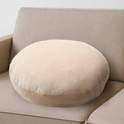 Gambar Forhom Mochi Bantal Sofa Microfiber Mallow Round 60x60 cm - Krem Beige