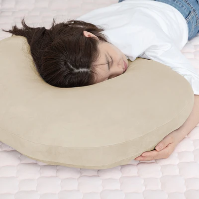 Gambar Forhom Mochi Bantal Sofa Microfiber Mallow Round 60x60 cm - Krem Beige