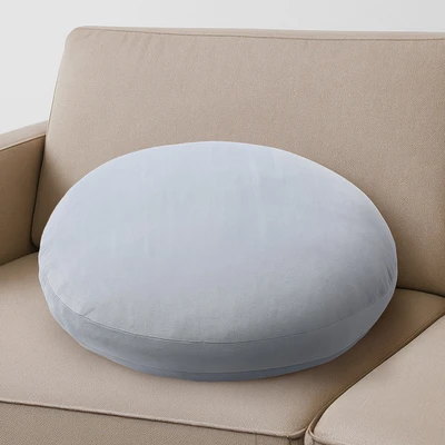 Gambar Forhom Mochi Bantal Sofa Microfiber Mallow Round 60x60 cm - Biru