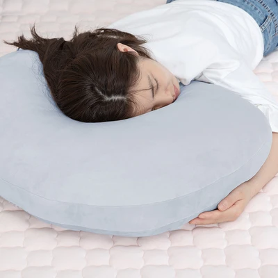 Gambar Forhom Mochi Bantal Sofa Microfiber Mallow Round 60x60 cm - Biru