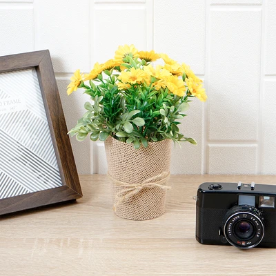 Gambar Informa Bunga Artifisial Daisy Dengan Pot 20x20x25 cm - Kuning