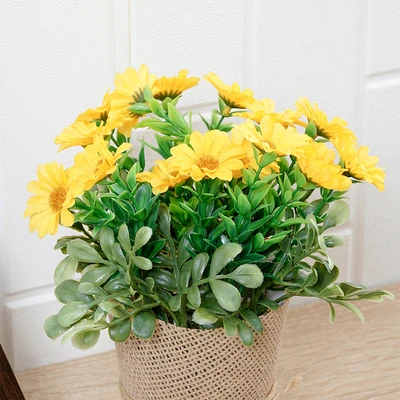 Gambar Informa Bunga Artifisial Daisy Dengan Pot 20x20x25 cm - Kuning
