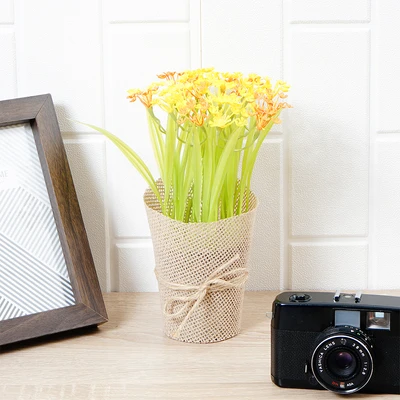 Gambar Informa Bunga Artifisial Lilac Dengan Pot 15x15x22 cm - Kuning
