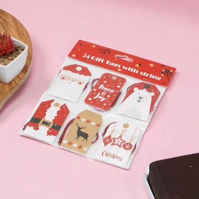 Gambar Ataru Kartu Ucapan Natal Christmas Set 24 pcs - Mix
