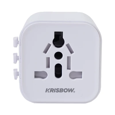 Gambar Krisbow Adaptor Travel Universal Lightweight - Putih
