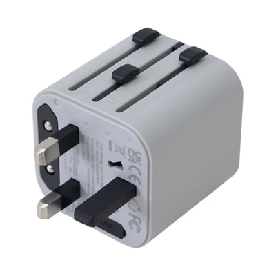 Gambar Krisbow Adaptor Travel Universal Lightweight - Abu-Abu