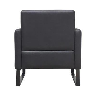 Gambar Informa Hillton Sofa Kulit 1 Seater - Hitam