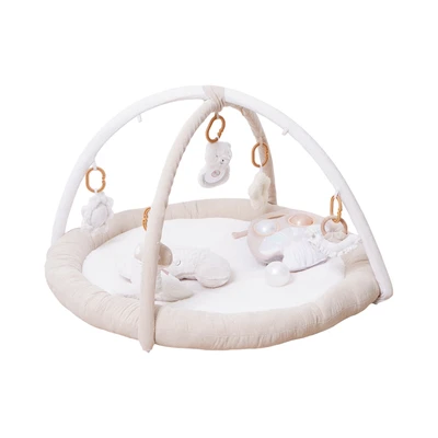 Gambar Kindla Baby Playmat Dengan Mainan Gantung - Krem Beige