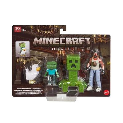 Gambar Minecraft Set 4 Pcs Minifigure Woodland Mansion Throwdown - Mix