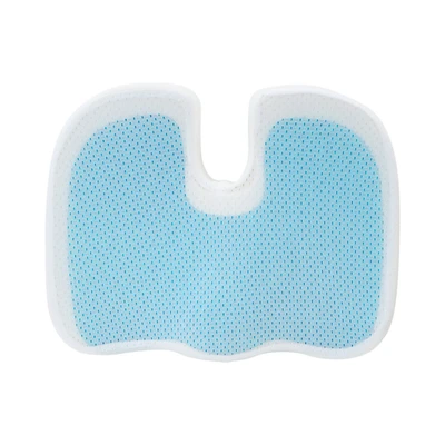 Gambar Informa Cooling Bantal Kursi Memory Foam U Shape 44x37 cm- Putih/Biru