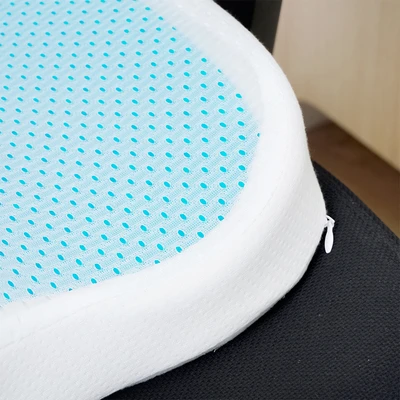 Gambar Informa Cooling Bantal Kursi Memory Foam U Shape 44x37 cm- Putih/Biru