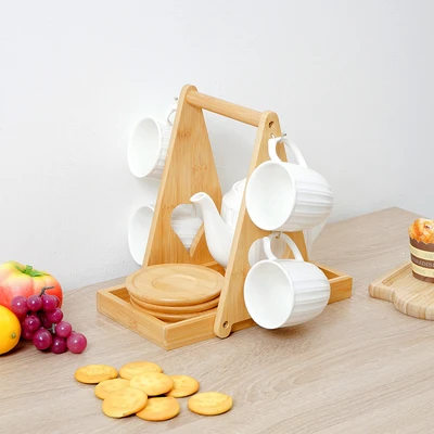 Gambar Appetite Moly Teko & Cangkir Teh Porcelain Dengan Saucer Set 5 Pcs - Putih