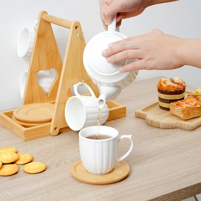 Gambar Appetite Moly Teko & Cangkir Teh Porcelain Dengan Saucer Set 5 Pcs - Putih