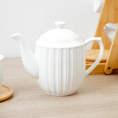 Gambar Appetite Moly Teko & Cangkir Teh Porcelain Dengan Saucer Set 5 Pcs - Putih