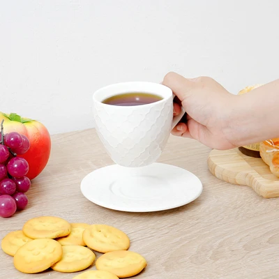 Gambar Appetite Marie Mug Porcelain Dengan Saucer 200 ml Set 4 pcs - Putih