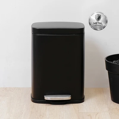 Gambar Informa Milan Tempat Sampah Pedal Stainless Steel & Plastik 5 Liter - Hitam