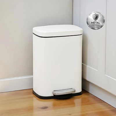 Gambar Informa Milan Tempat Sampah Pedal Stainless Steel & Plastik 5 Liter - Putih